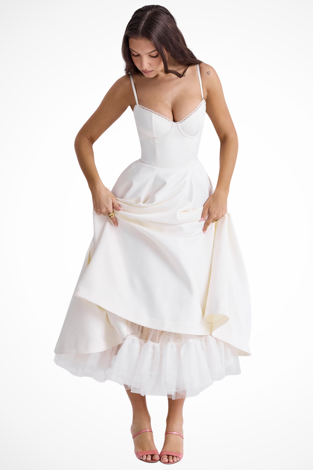 Juliana | Corset A-Line Midi Dress