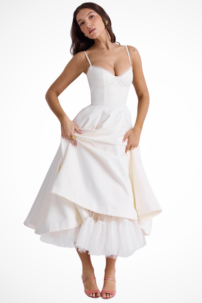 Juliana | Corset A-Line Midi Dress