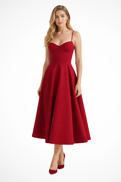 Juliana | Corset A-Line Midi Dress