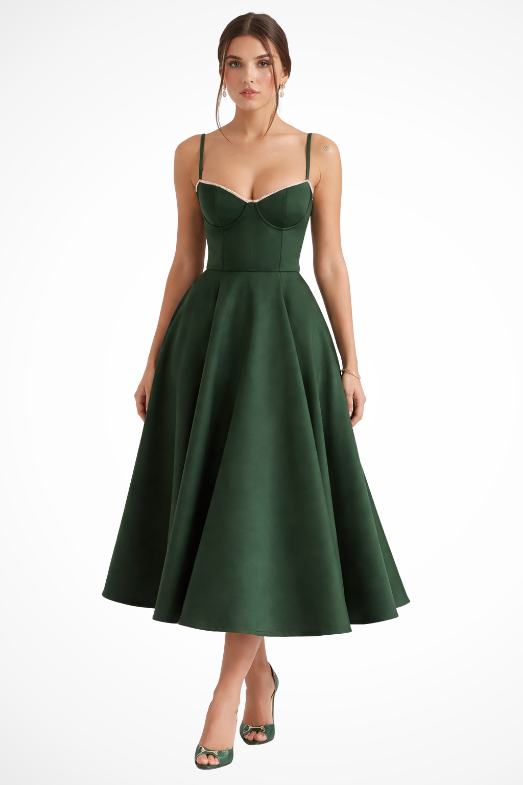 Juliana | Corset A-Line Midi Dress