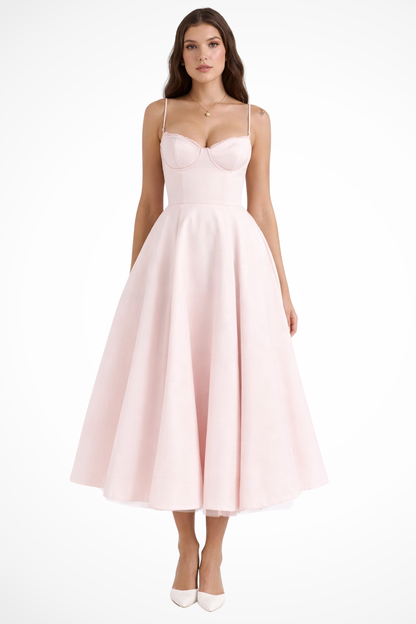 Juliana | Corset A-Line Midi Dress
