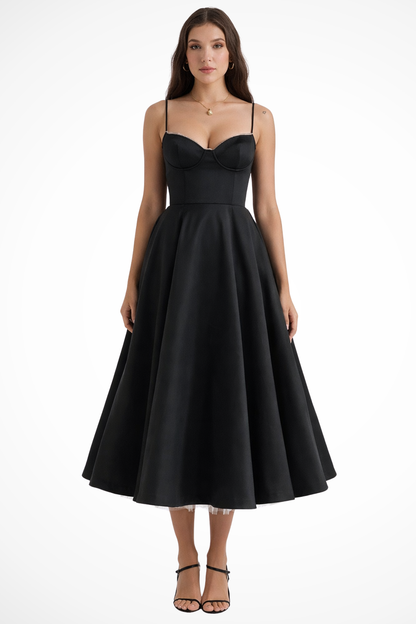 Juliana | Corset A-Line Midi Dress