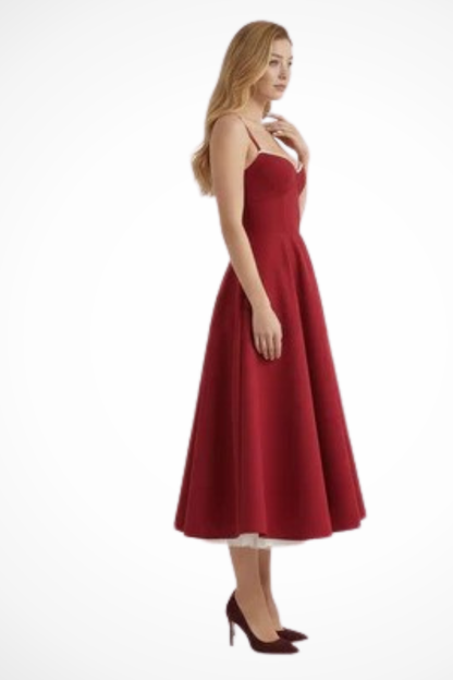 Juliana | Corset A-Line Midi Dress