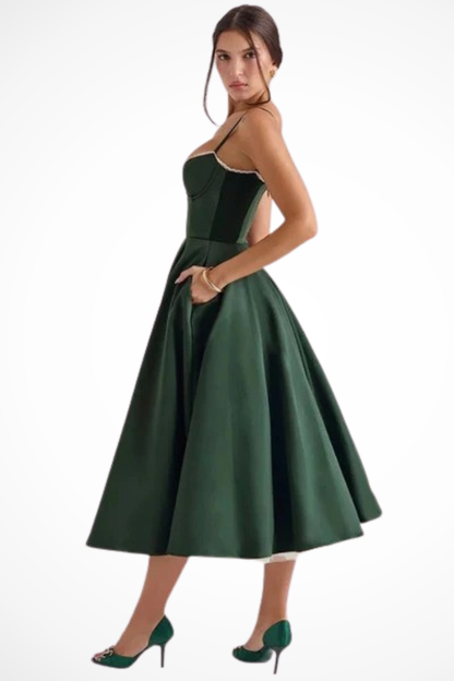 Juliana | Corset A-Line Midi Dress