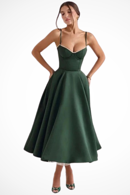 Juliana | Corset A-Line Midi Dress