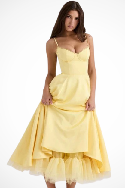 Juliana | Corset A-Line Midi Dress