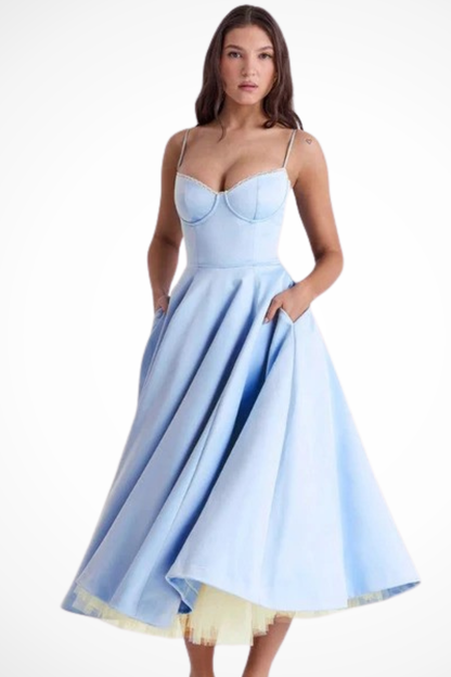 Juliana | Corset A-Line Midi Dress