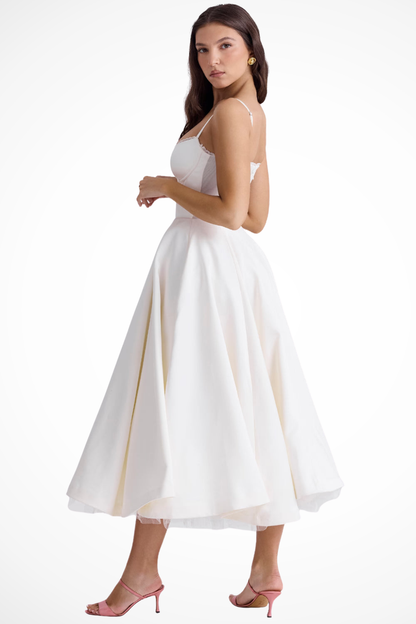 Juliana | Corset A-Line Midi Dress