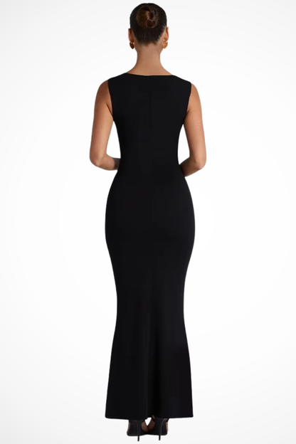 Rosalie | Square Neck Bodycon Evening Maxi Dress