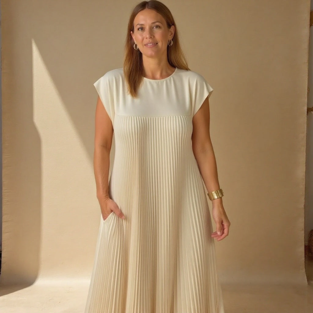 Serelina | Pleated Maxi Cocktail Dress