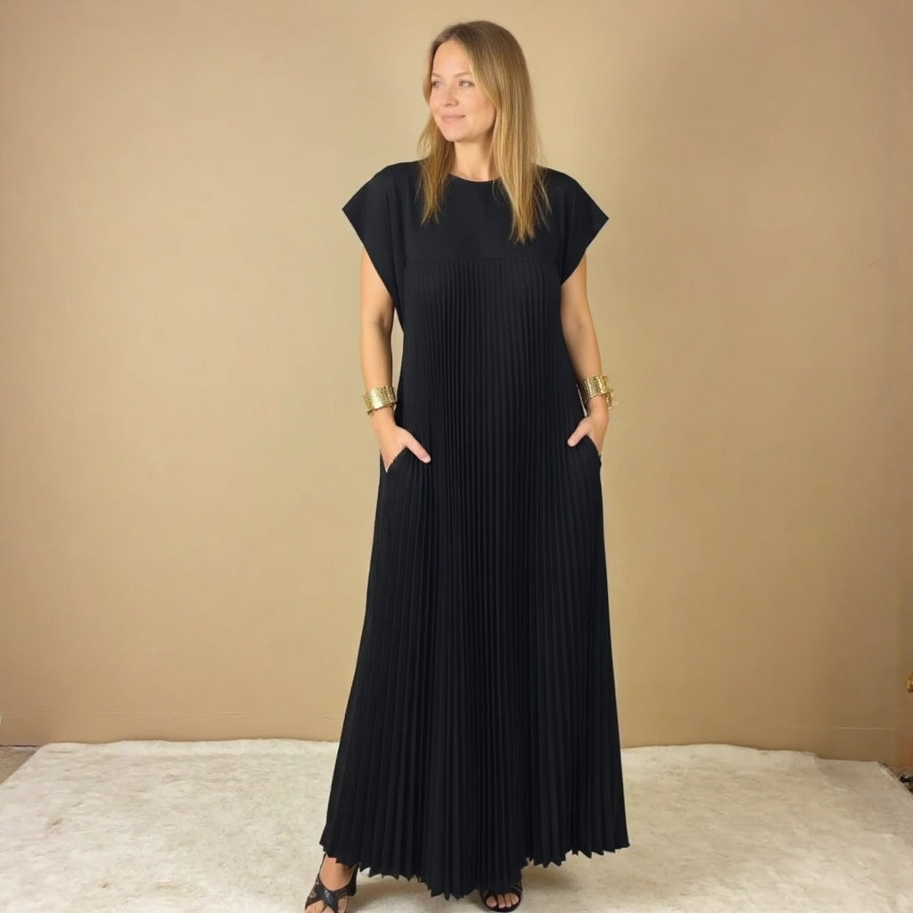 Serelina | Pleated Maxi Cocktail Dress