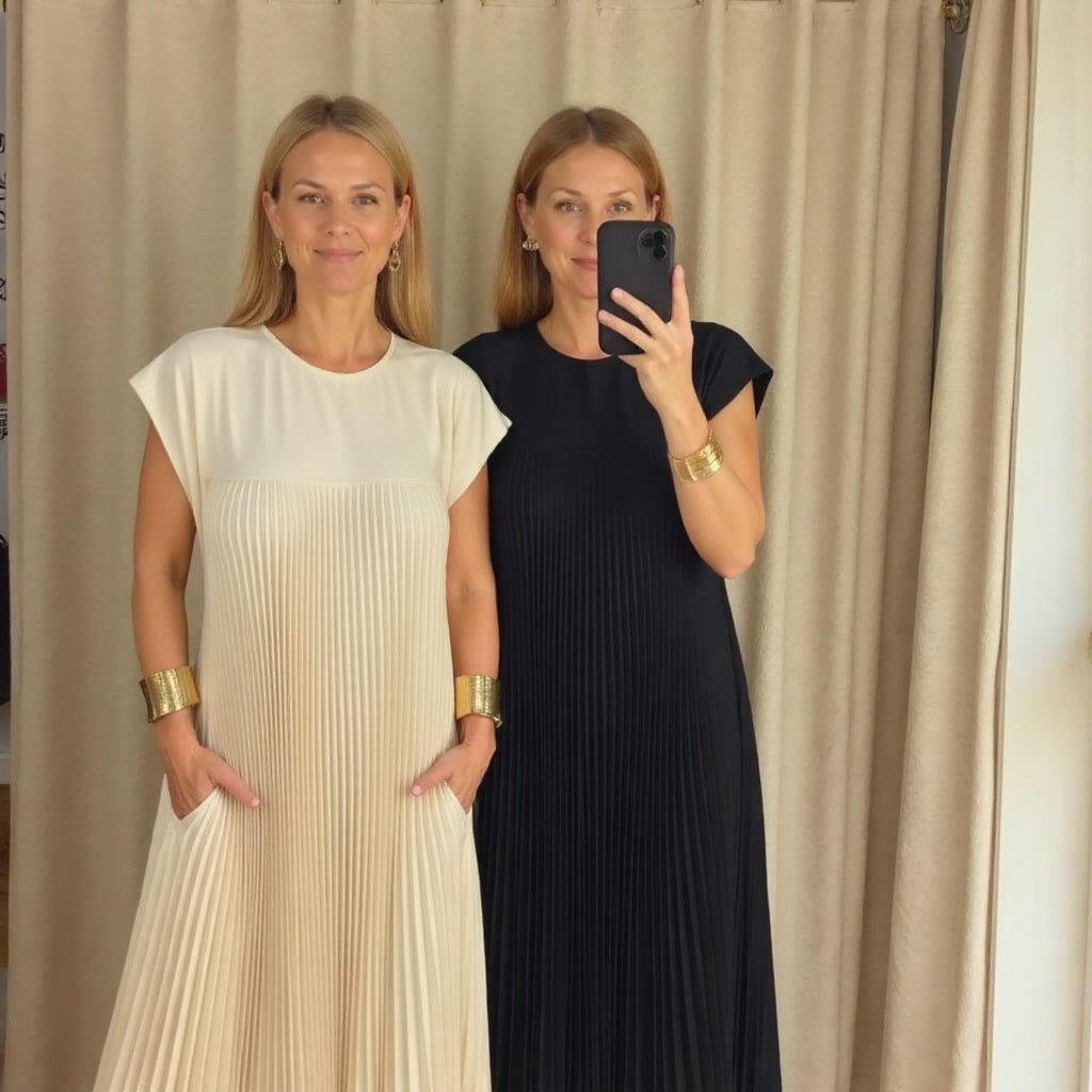 Serelina | Pleated Maxi Cocktail Dress