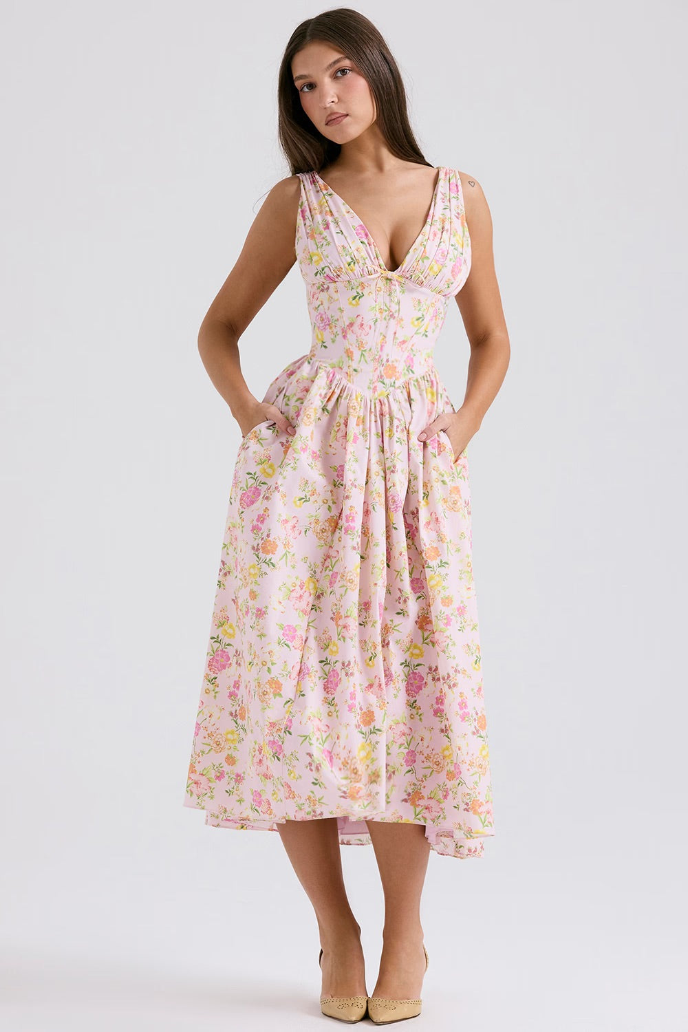 Manon | Summer Wedding Guest Midi Dress