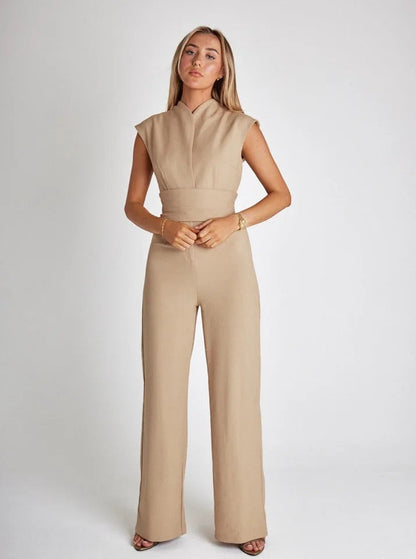 Nadia | Cinched Waist Wide-Leg Jumpsuit