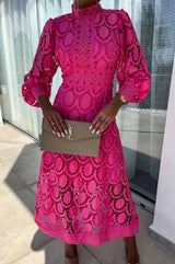 Maristelle | Lace Midi Cocktail Dress