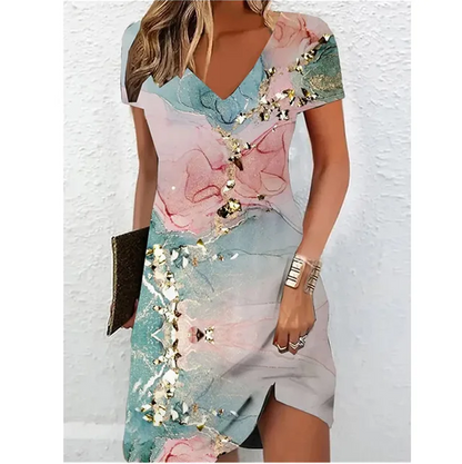 Goldie | Beige Glitter Cocktail Dress