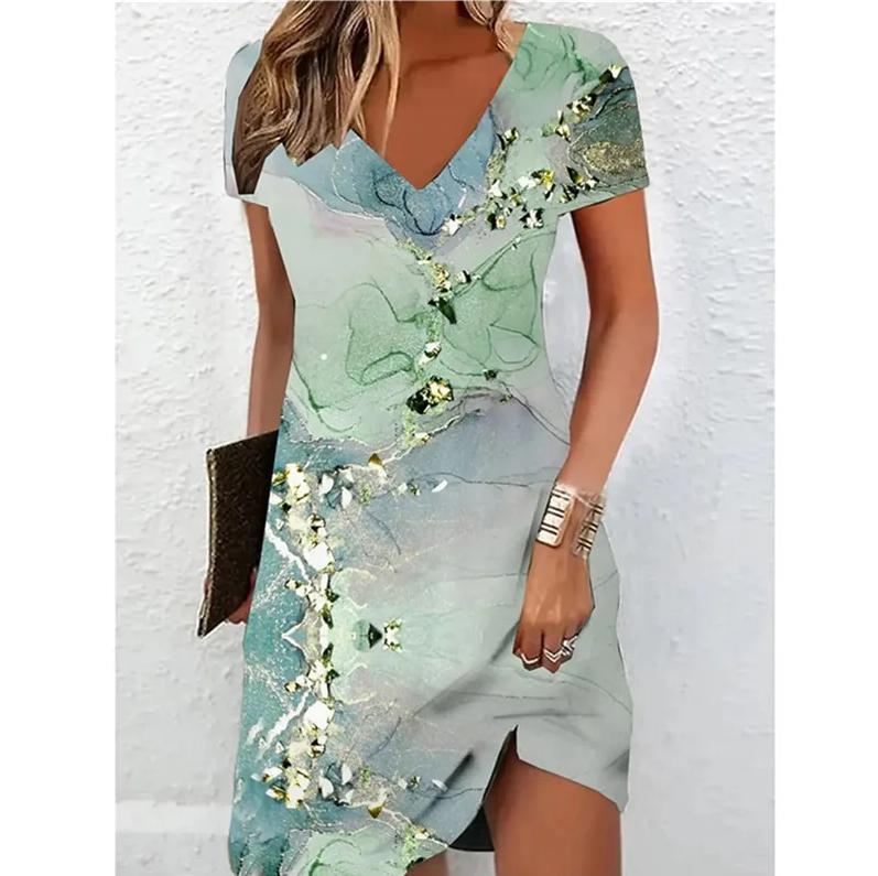 Goldie | Beige Glitter Cocktail Dress