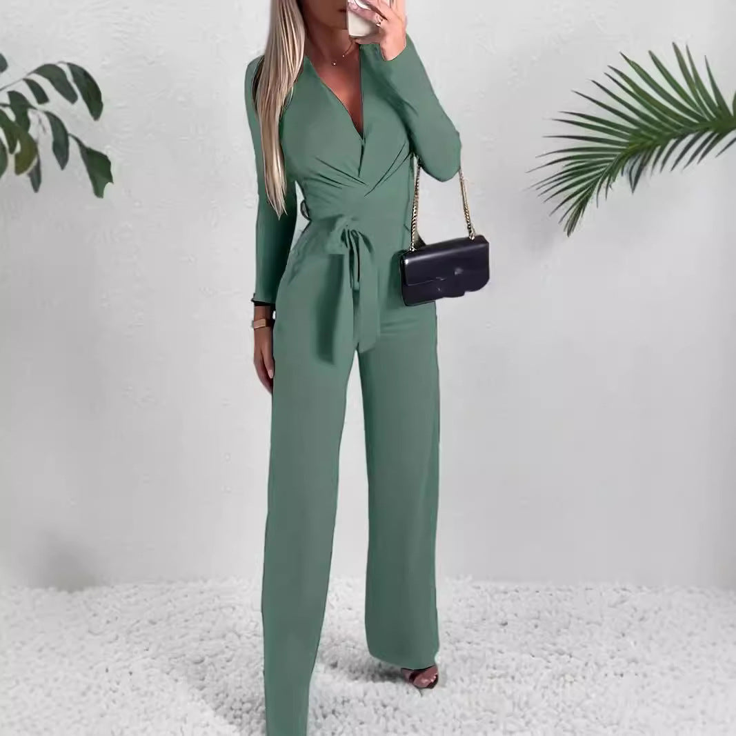 Domitille | V-Neck Wide-Leg Jumpsuit