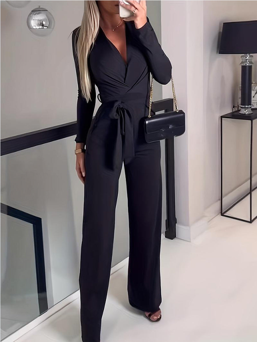 Domitille | V-Neck Wide-Leg Jumpsuit
