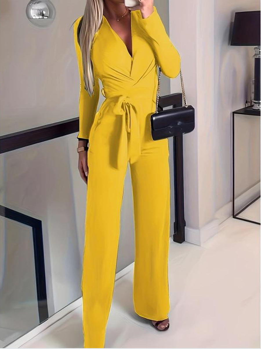 Domitille | V-Neck Wide-Leg Jumpsuit