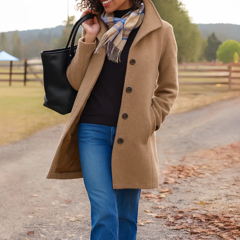 Saga | Button-Front Midi Coat