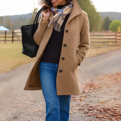 Saga | Button-Front Midi Coat