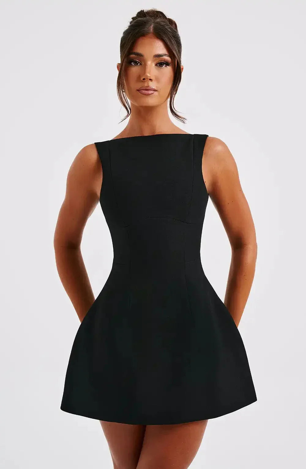 Kiara | Open Back A-Line Mini Dress