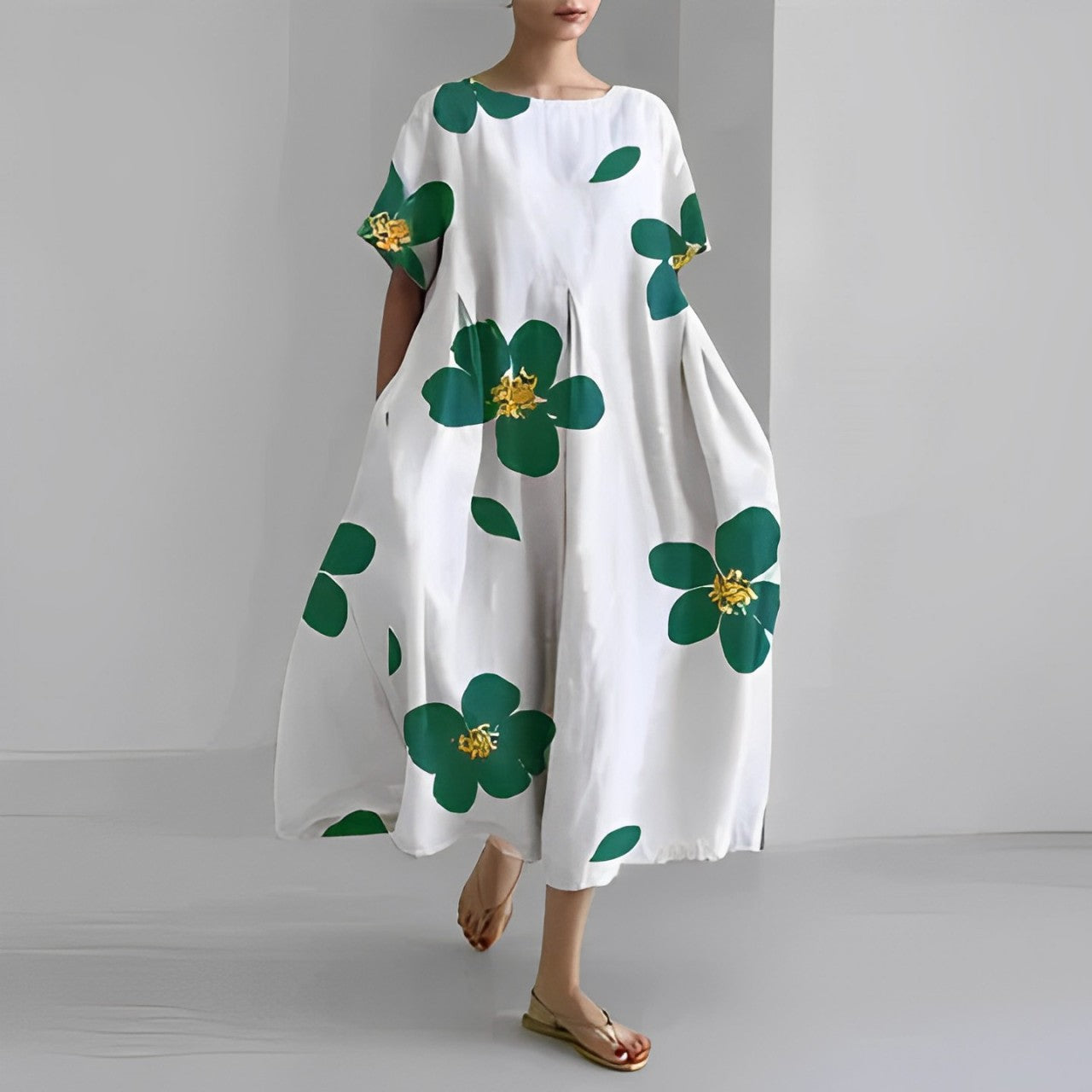 Junia | Floral Swing Midi Dress