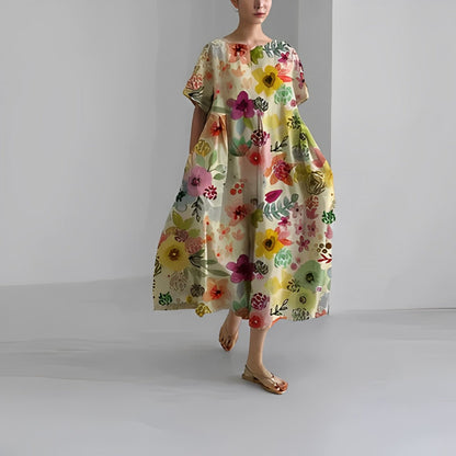 Junia | Floral Swing Midi Dress