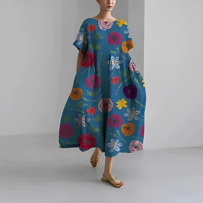 Junia | Floral Swing Midi Dress