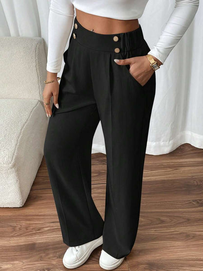 Lucienne | High-Waist Straight-Leg Trousers