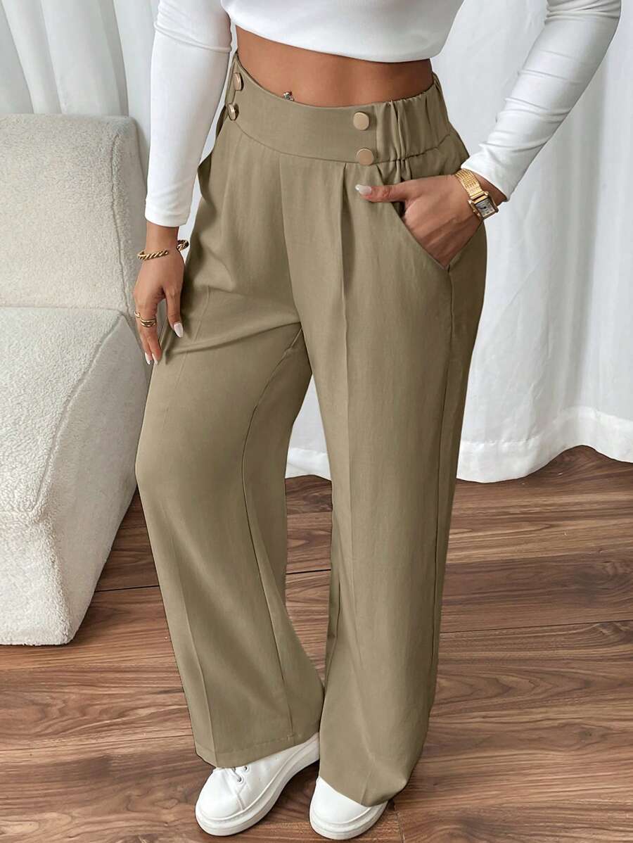 Lucienne | High-Waist Straight-Leg Trousers