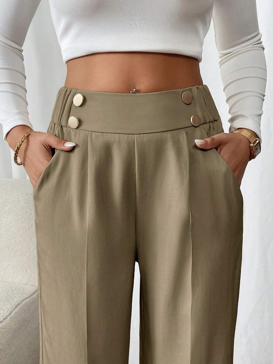 Lucienne | High-Waist Straight-Leg Trousers