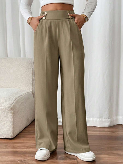 Lucienne | High-Waist Straight-Leg Trousers