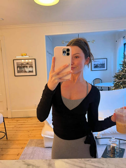 Eugénie | Soft Wrap Layering Top