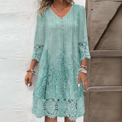 Nathalie | Floral Garden-Party Midi Dress