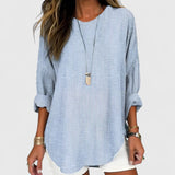 Annette | Striped Crew Neck Blouse