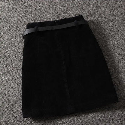 Sylvie | Corduroy A-Line Mini Skirt
