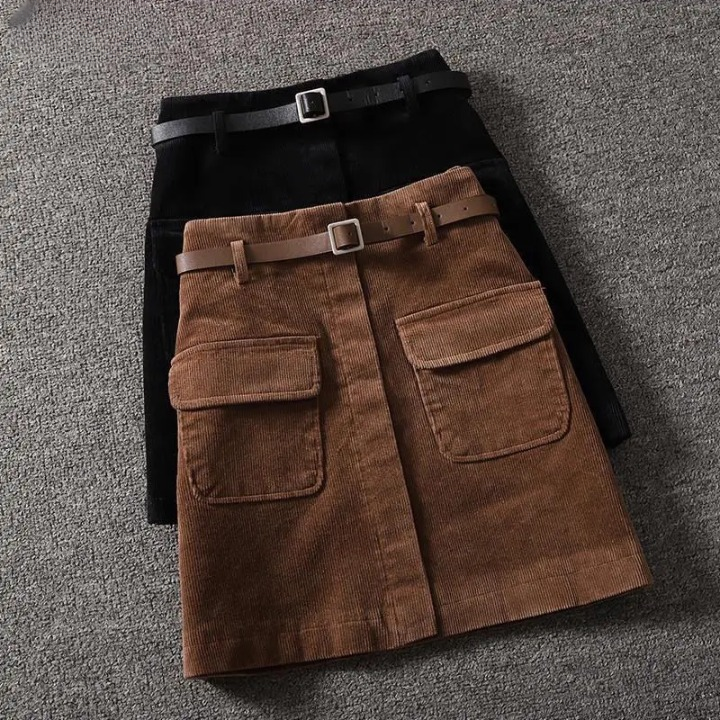 Sylvie | Corduroy A-Line Mini Skirt