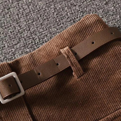 Sylvie | Corduroy A-Line Mini Skirt