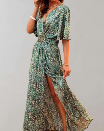Nadia | Floral Boho Wrap Maxi Dress