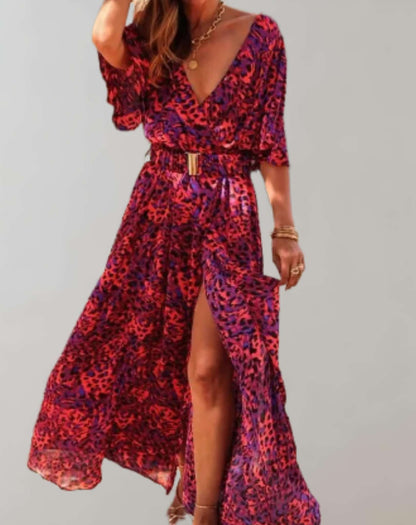 Nadia | Floral Boho Wrap Maxi Dress
