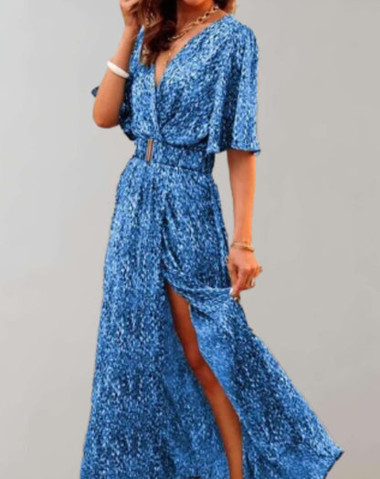 Nadia | Floral Boho Wrap Maxi Dress