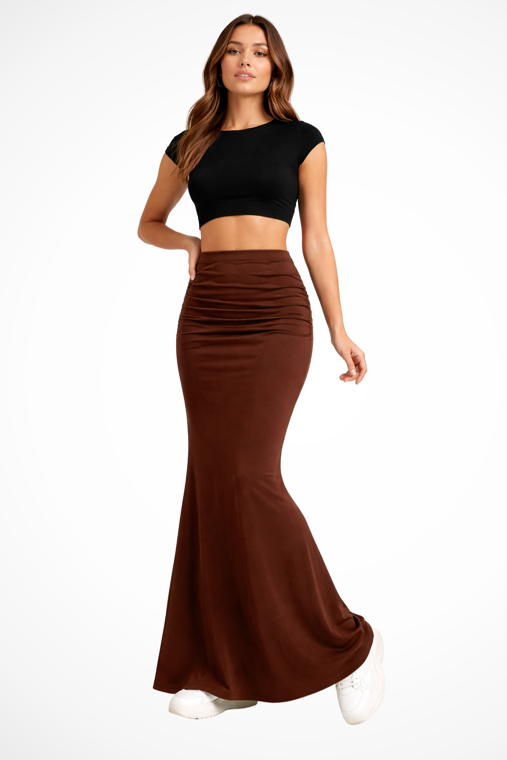 Nadelle | Ruched Mermaid Maxi Skirt