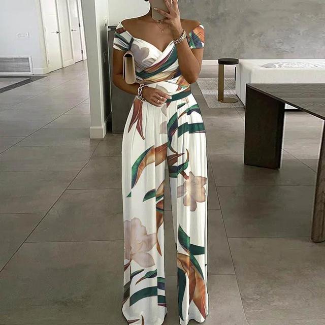 Nadia | Off Shoulder Printed Jumpsuit