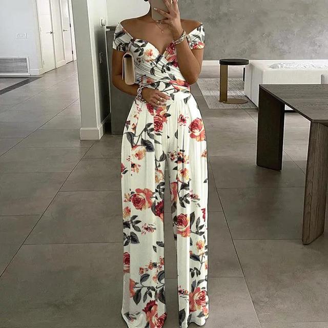 Nadia | Off Shoulder Printed Jumpsuit