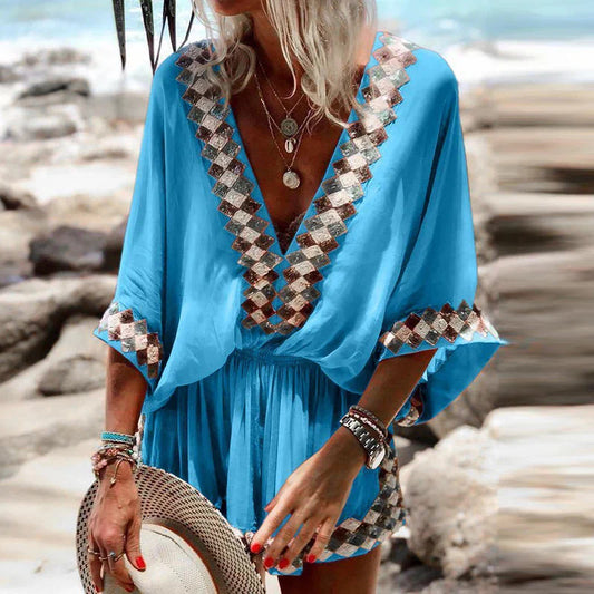 Maribel | Embroidered Boho Short Romper