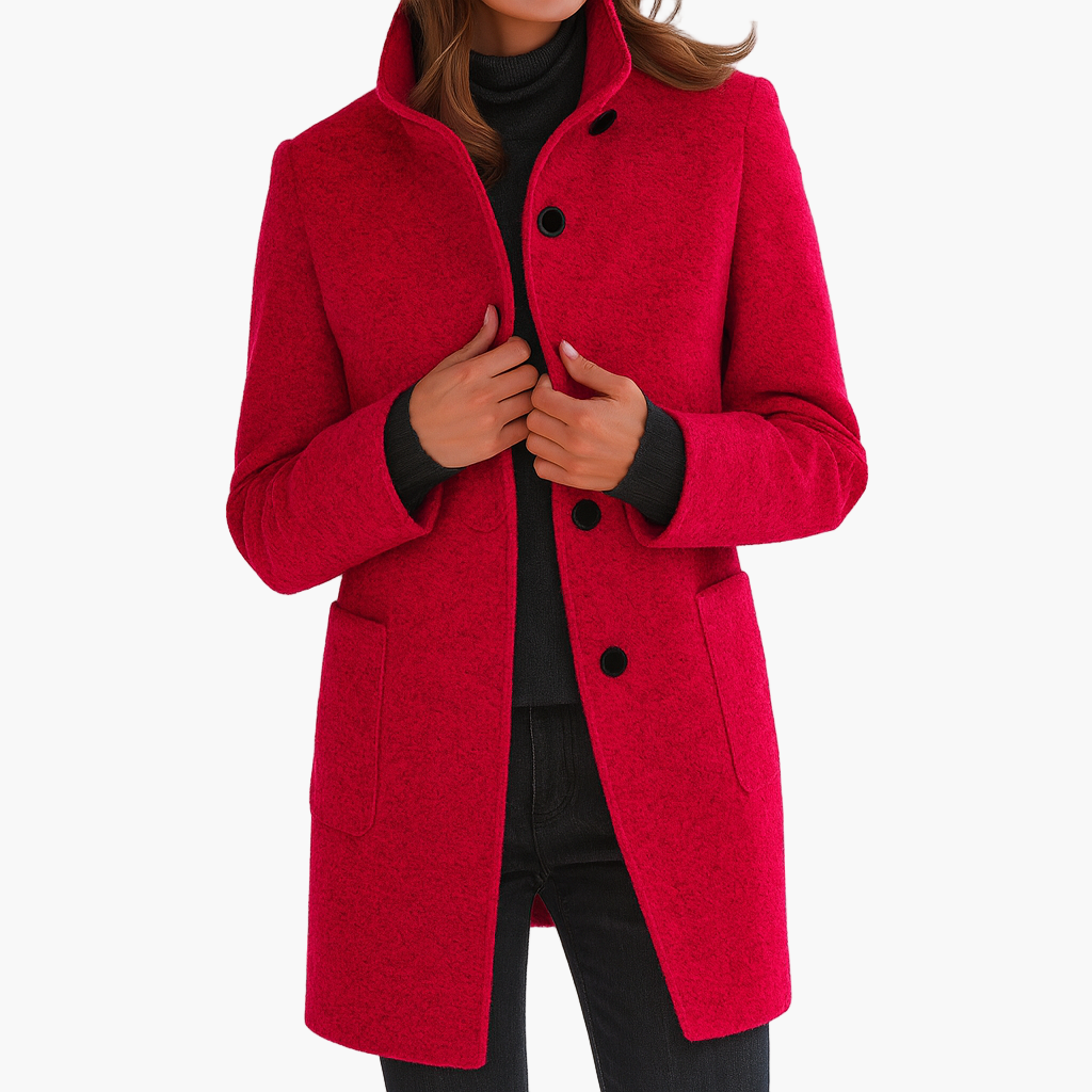 Reyna | Stand-Collar Button-Front City Jacket