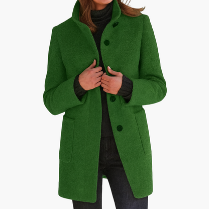 Reyna | Stand-Collar Button-Front City Jacket