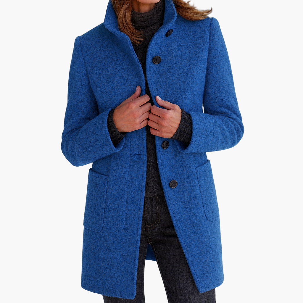 Reyna | Stand-Collar Button-Front City Jacket